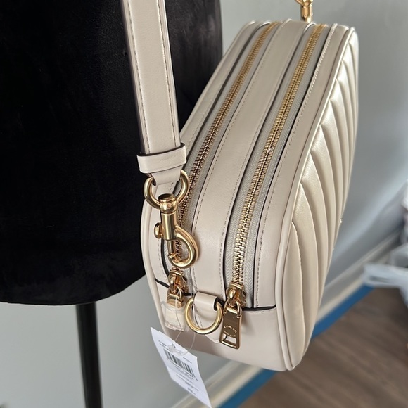 Coach Jes Chalk Puffy Crossbody Linear Quilting Leather C1569 -NWT Mob Wife - Picture 9 of 12